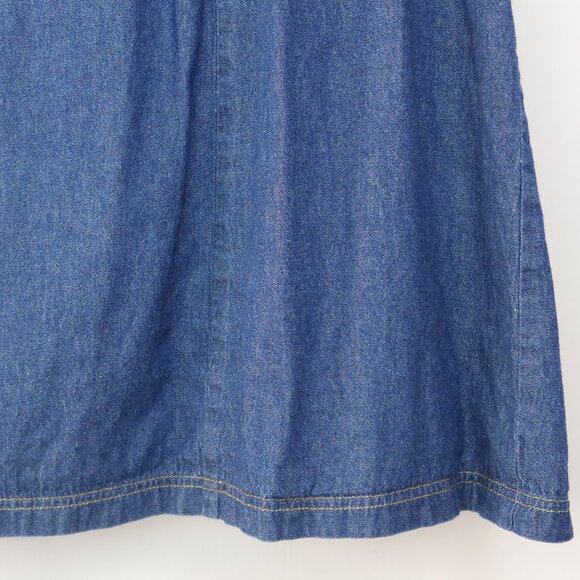 Tabloid Denim Wrap Dress Sz Small Retro Grannycore Cottage Farm Classic Western - Picture 7 of 13